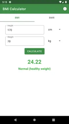 Complete BMI Calculator android App screenshot 2